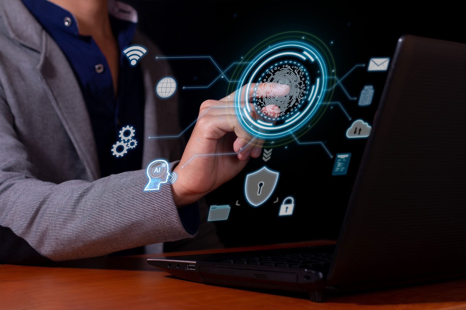 a man using cybersecurity biometrics to access his 2026 03 17 17 44 30 utc